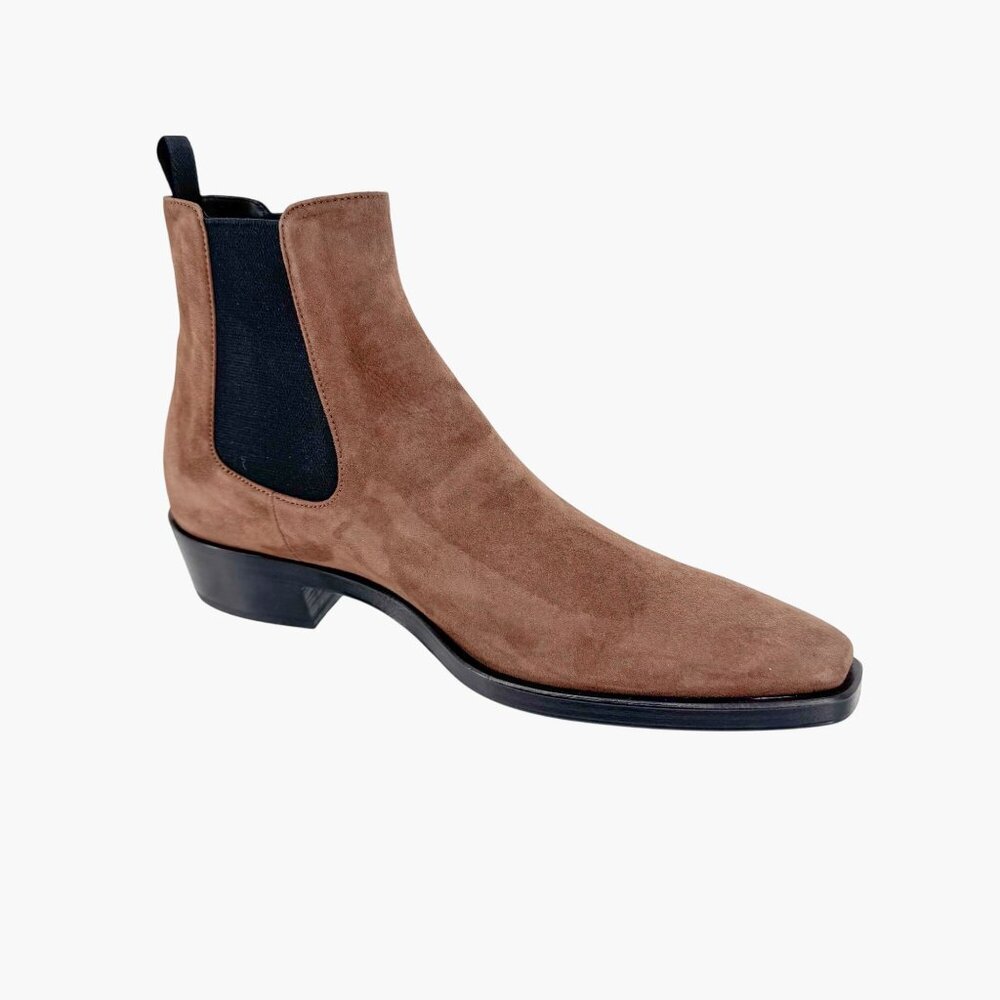 Prada Brown Suede Chelsea Ankle Boots - Picture 12 of 14